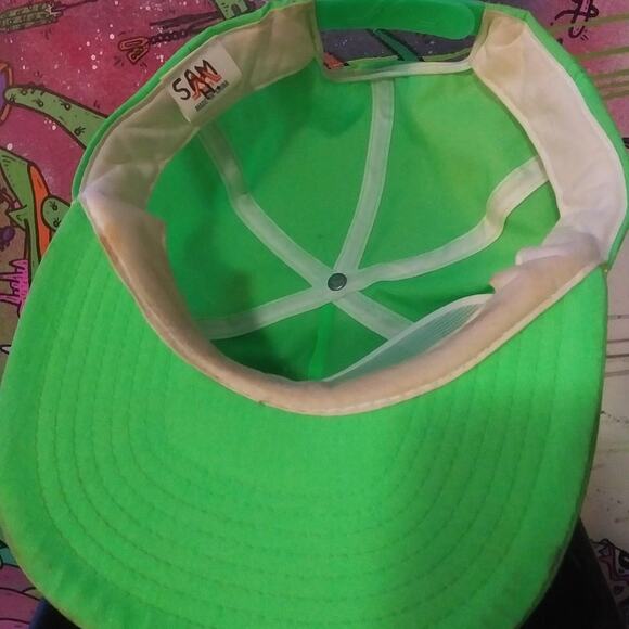 90s Nickelodeon - Universal Studios FL - U-Pick Nick! - Slime Green Snapback Hat - Picture 3 of 3